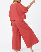Willluxe® Relaxed Top & Wide-Leg Pants Set