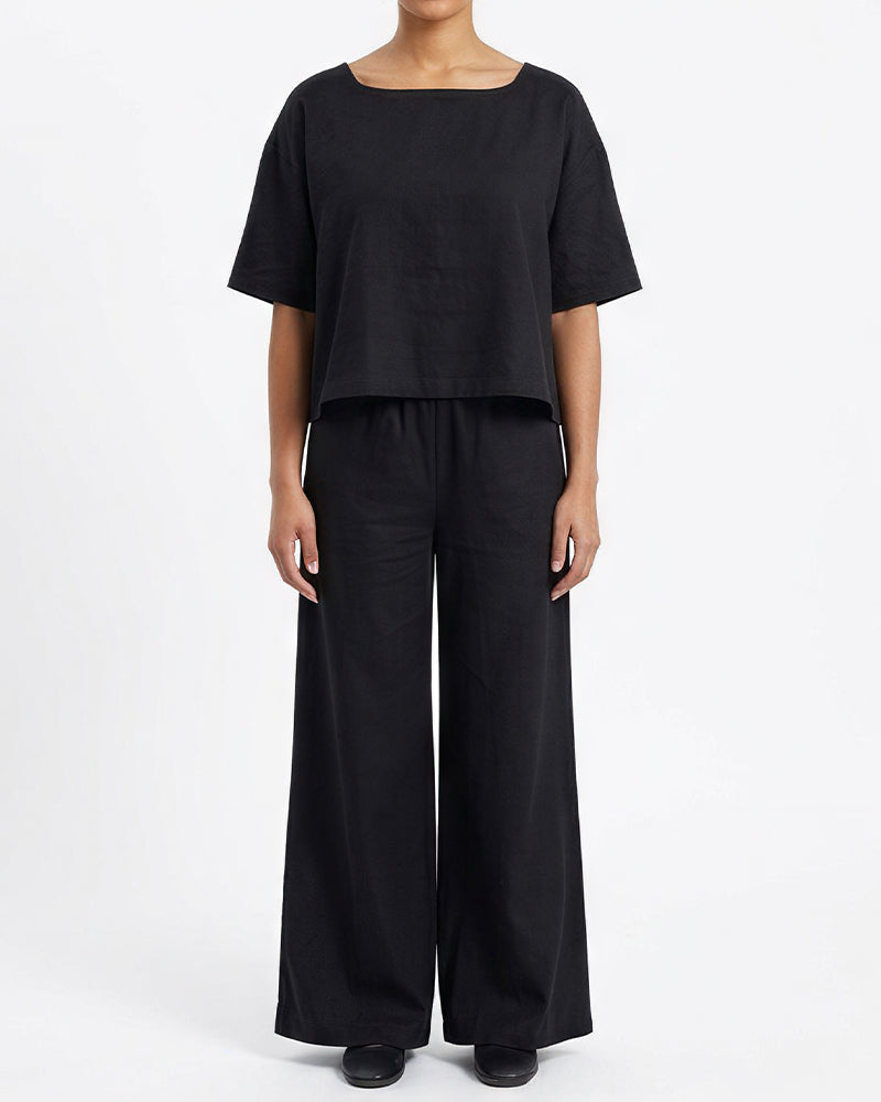 Willluxe® Relaxed Top & Wide-Leg Pants Set