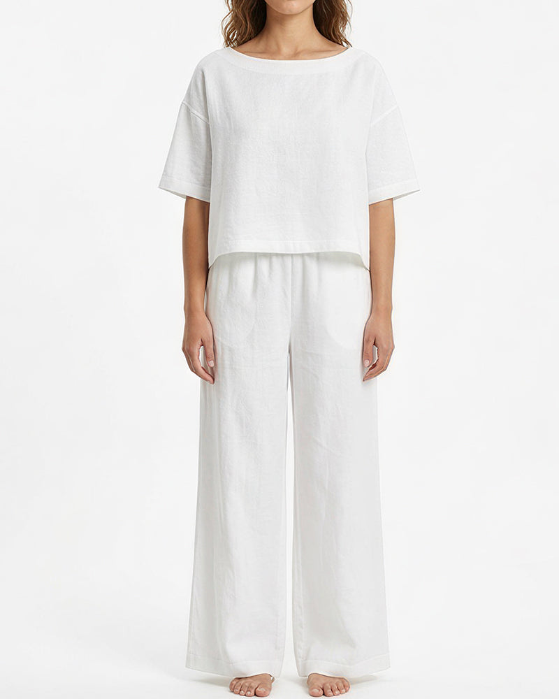 Willluxe® Relaxed Top & Wide-Leg Pants Set
