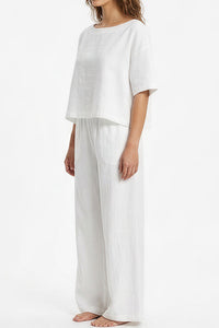 Willluxe® Relaxed Top & Wide-Leg Pants Set