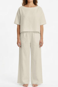 Willluxe® Relaxed Top & Wide-Leg Pants Set