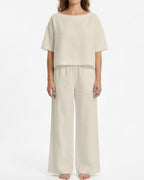 Willluxe® Relaxed Top & Wide-Leg Pants Set