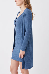 Willluxe® Ribbed Cami Dress & Cardigan Set