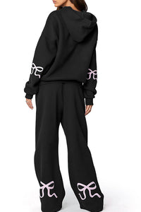Willluxe® Bow Detail Hoodie & Sweatpants Set