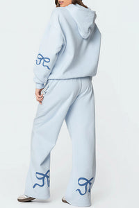 Willluxe® Bow Detail Hoodie & Sweatpants Set