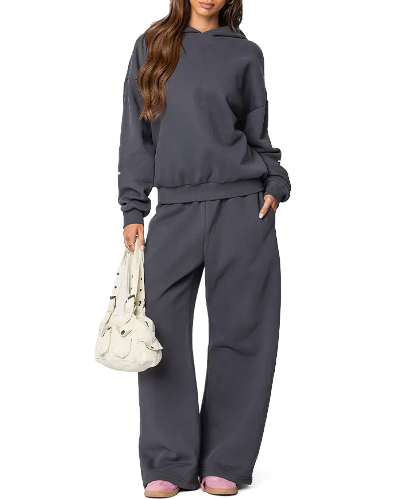 Willluxe® Bow Detail Hoodie & Sweatpants Set