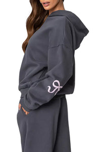 Willluxe® Bow Detail Hoodie & Sweatpants Set