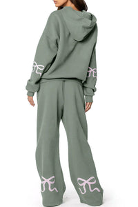 Willluxe® Bow Detail Hoodie & Sweatpants Set