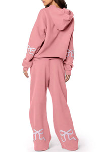 Willluxe® Bow Detail Hoodie & Sweatpants Set