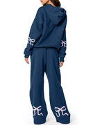 Willluxe® Bow Detail Hoodie & Sweatpants Set