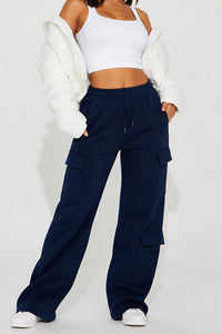 Willluxe® Relaxed Fit Cargo Sweatpants Wide Leg Trousers
