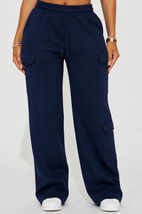 Willluxe® Relaxed Fit Cargo Sweatpants Wide Leg Trousers