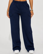 Willluxe® Relaxed Fit Cargo Sweatpants Wide Leg Trousers