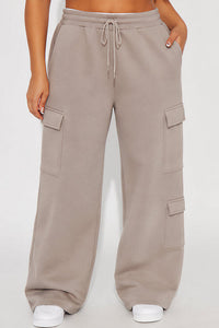 Willluxe® Relaxed Fit Cargo Sweatpants Wide Leg Trousers