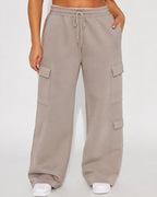 Willluxe® Relaxed Fit Cargo Sweatpants Wide Leg Trousers