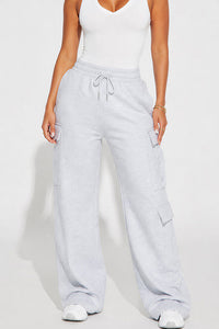 Willluxe® Relaxed Fit Cargo Sweatpants Wide Leg Trousers