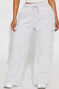 Willluxe® Relaxed Fit Cargo Sweatpants Wide Leg Trousers