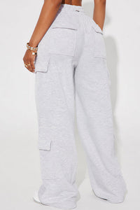 Willluxe® Relaxed Fit Cargo Sweatpants Wide Leg Trousers