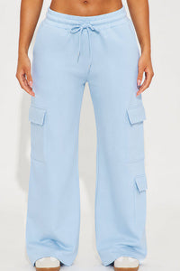 Willluxe® Relaxed Fit Cargo Sweatpants Wide Leg Trousers