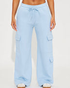 Willluxe® Relaxed Fit Cargo Sweatpants Wide Leg Trousers