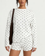Willluxe® Striped Long Sleeve Top & Shorts Set
