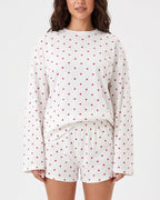 Willluxe® Striped Long Sleeve Top & Shorts Set
