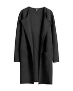 Willluxe® Open Front Lapel Cardigan