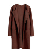 Willluxe® Open Front Lapel Cardigan