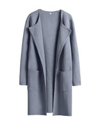 Willluxe® Open Front Lapel Cardigan