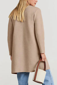 Willluxe® Open Front Lapel Cardigan