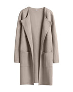 Willluxe® Open Front Lapel Cardigan