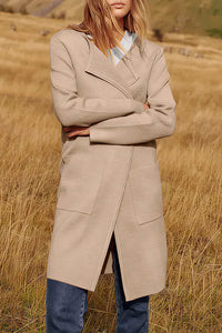 Willluxe® Open Front Lapel Cardigan