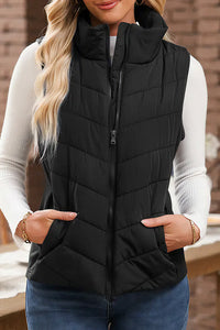 Willluxe® Quilted Puffer Vest with Stand Collar