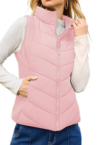 Willluxe® Quilted Puffer Vest with Stand Collar