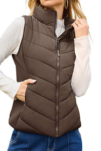 Willluxe® Quilted Puffer Vest with Stand Collar