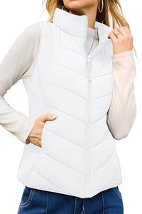 Willluxe® Quilted Puffer Vest with Stand Collar