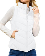 Willluxe® Quilted Puffer Vest with Stand Collar