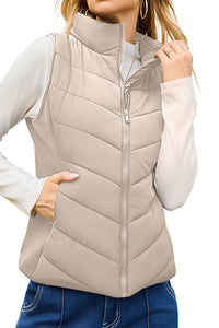 Willluxe® Quilted Puffer Vest with Stand Collar