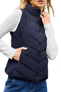 Willluxe® Quilted Puffer Vest with Stand Collar