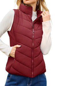 Willluxe® Quilted Puffer Vest with Stand Collar