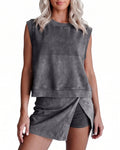 Willluxe® Washed Cotton 2-Piece Casual Set