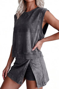Willluxe® Washed Cotton 2-Piece Casual Set