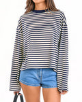 Willluxe® The Effortless Slouchy Striped Tee