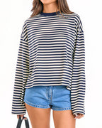 Willluxe® The Effortless Slouchy Striped Tee
