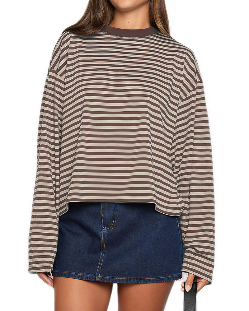 Willluxe® The Effortless Slouchy Striped Tee
