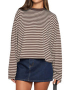 Willluxe® The Effortless Slouchy Striped Tee