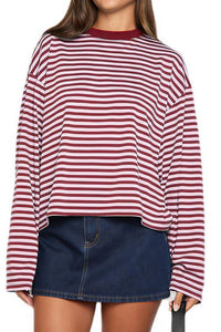 Willluxe® The Effortless Slouchy Striped Tee