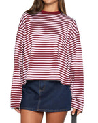Willluxe® The Effortless Slouchy Striped Tee