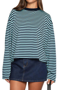 Willluxe® The Effortless Slouchy Striped Tee