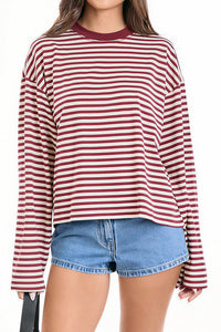 Willluxe® The Effortless Slouchy Striped Tee